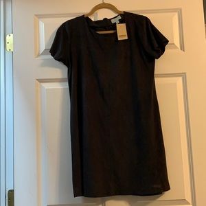 VERONICA M. SUEDE SHORT SLEEVE DRESS